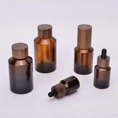 Potel dropper gwydr pren